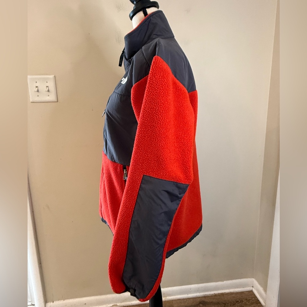The North Face Polartec fleece jacket red gray SZ SM - Picture 3 of 14